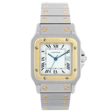 cartier montre santos homme|cartier santos galbee men's watch.